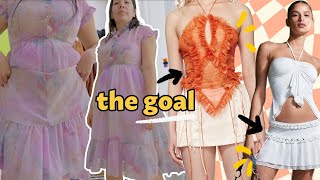 Thrift flip: turning a 90s dress into a y2k summer outfit (part one) Sew with me