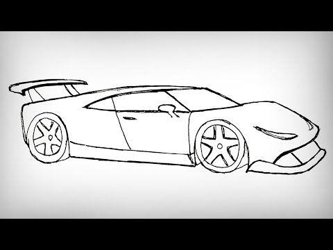 Basit Spor Araba Çizimi | ÇOK KOLAY Yarış Arabası Nasıl Çizilir?