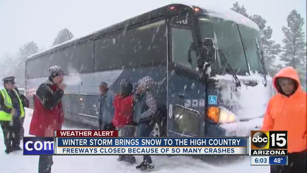 ABC15 heads up to Flagstaff for winter weather YouTube
