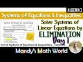 Elimination Method Quiz