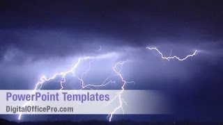 Thunder Storm PowerPoint Template Backgrounds - DigitalOfficePro #09730W
