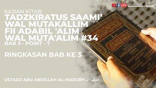 RINGKASAN BAB 3 | USTADZ ABU ABDILLAH AL-MADURY HAFIDZAHULLAH