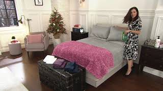 Berkshire Velvet Soft 6-Piece Satin Trim Sheet Set on QVC screenshot 2