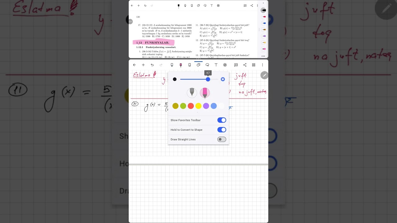 OQ TO'PLAM : Funksiya xossalari va  Chiziqli funksiya