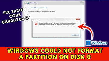Fix Windows Could Not Format a Partition on Disk 0 | 100% Working