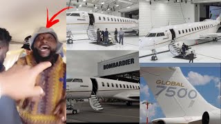 Famous Davido React to his New $81 Million Private jet Bombardier 7500 Prove his Richer than Burna boy Wealth