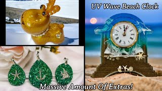 #472 UV Resin Waves In Beach Clock + Tons Of Extras!