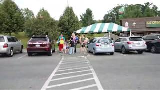 Mother Hen Crossing The Road