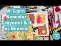 Art supplies neocolor crayons i  ii vs generic