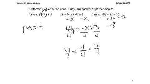 Lesson 4.3 Parallel, Perpendicular, or Neither?