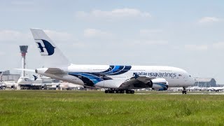 London Heathrow airport consecutive take-offs TIME LAPSE