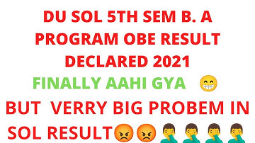 SOL 5TH SEMESTER BA PROGRAM OBE RESULT DECLARED 2021NOV, DEC @STechCyberCafe  #dusolobe2021#sol