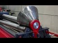 How to form a cone using 4 roll plate roll  rmt plate roll  wwwplaterollcom