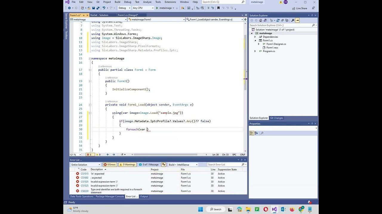 How to get metadata information from image using imagesharp in C YouTube