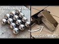 Fabricating custom molds and casting huge aluminum ingots  melting metal balls