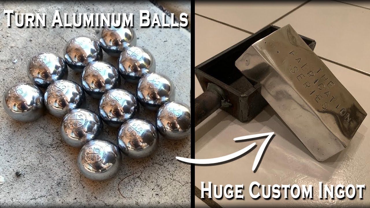 Fabricating Custom Molds And Casting HUGE Aluminum Ingots - Melting Metal  Balls 