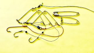 Auto Hooks from Safety pins - خطافات تلقائية من دبابيس الأمان -  Автоматический крюк - Bẫy Cá 