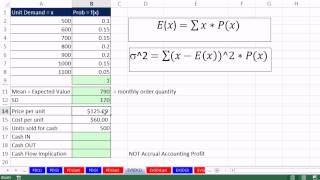Excel 2013 Statistical Analysis #32: Expected Value Standard & Deviation Discrete Prob. Distribution