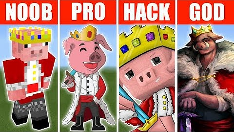 NOOB vs PRO vs HACKER vs GOD Minecraft Pixel Art Technoblade