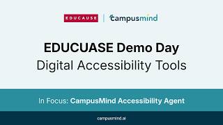 EDUCAUSE Demo: CampusMind Accessibility Agent for PDF Remediation