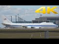 4K | US Air Force Boeing E-4 &quot;Doomsday Plane&quot; at Berlin Brandenburg airport