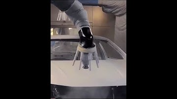 Car exterior painting! Industrial robots at work!