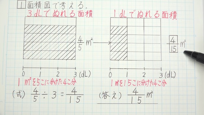 6年生算数 分数のわり算 面積図 分数のわり算の時 どうして後ろの分数の上下をひっくり返すのか お答えします Youtube 6年生算数 分数のわり算 面積図 分数のわり算の時 どうして後ろの分数の上下をひっくり返すのか お答えします Youtube