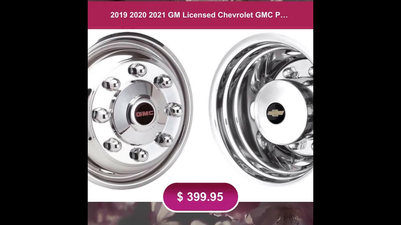 2019 2020 2021 GM Licensed Chevrolet GMC Polished Stainless Steel Wheel