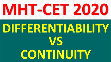 Relation between Continuity and differentiability_MHT-CET2020_Crash Course_MATRIX SCIENCE ACADEMY