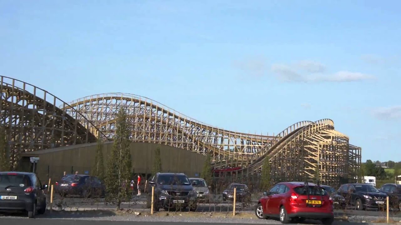 Europe’s largest wooden rollercoaster Tayto Park.Coaster.Atrakcionu parkas.парк аттракционов