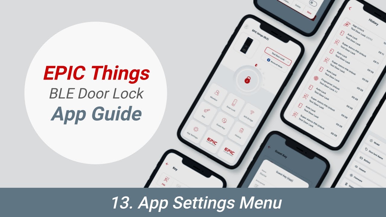 EPIC Things BLE App Guide | 13. App Settings Menu - YouTube