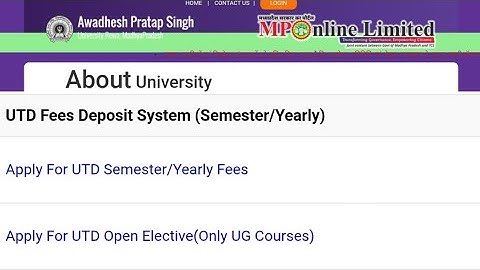 apsu rewa ka utd fees kaise jama kare | apsu rewa ka semester fees kaise jama kare | utd fees