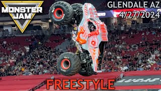 Monster Jam Glendale AZ  2024, April 27 (Freestyle) 4K 60fps