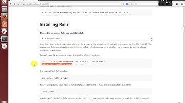 Install Ruby on Rails and other dependencies in Ubuntu 14.04