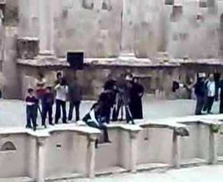 هيثم يوسف اثناء تصوير اغنية اهلي ياعراقيين