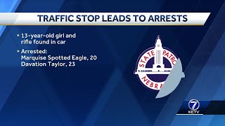 Missing 13-year-old found safe, 2 men arrested on numerous charges after traffic stop in Nebraska