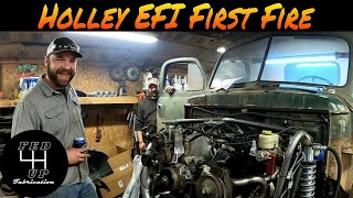 '51 Dodge 360 Holley Terminator EFI Install and First Fire!  And We Swap in a NV4500!