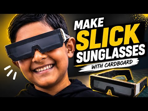 You Won’t Believe These Cool Goggles Are Made from Cardboard! | How to make Sunglasses - 5 Min Craft