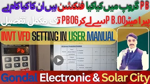 Pb Parameter setting with user manual Urdu and Hindi