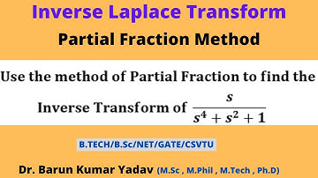 Inverse Laplace Transform | partial fraction method | part 10 | #barunmaths #partialfraction #bsc
