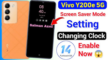 Vivo y200e 5G Screen Saver Setting Kaise Use Kare | How To Enable Screen Saver Mode in Vivo y200e 5g