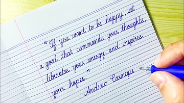 Quotes by Andrew Carnegie in cursive writing | Cursive handwriting practice