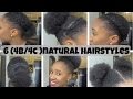 6 Natural Hairstyles On Short/Medium Hair (4b/4c)