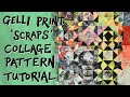 Gelli print 'scrap' pattern collage idea