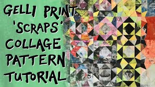 Gelli print scrap pattern collage idea