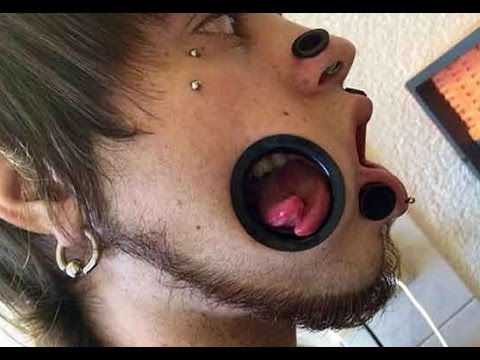 Crazy facial piercings