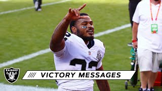 Raiders Postgame Messages After Victory vs. Chiefs: "We Came To KC and Got a W" | Las Vegas Raiders