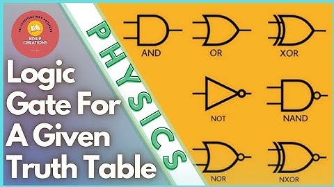 Logic Gate For A Given Truth Table #physicsinvestigatoryprojects #class12project #class12physics