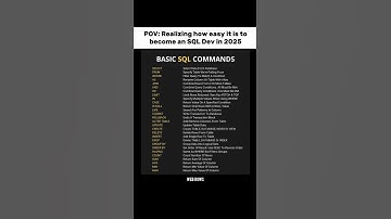 POV: Realizing how easy it is to become an SQL Dev in 2025 #youtubers #shorts #sql #btech #trending