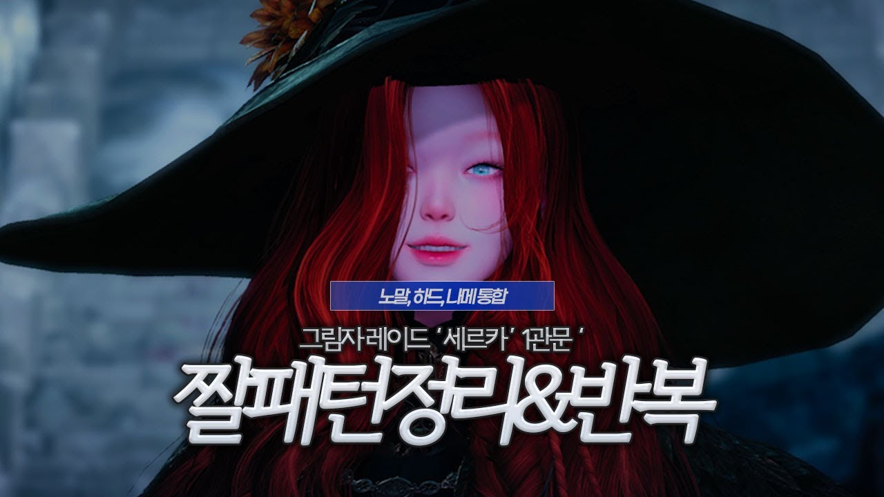 노말,하드,나메 통합 | 그림자레이드 세르카 1관문 짤패턴 정리&반복 [LostArk]